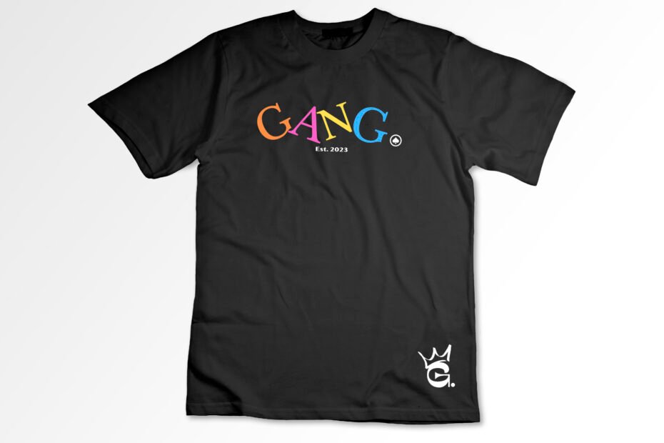 Isolated opened black t-shirt